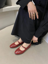 Runde Zehen Damen Loafer 2024 Neuheiten Mode Lässig Niedrig Flache Absätze Weiß Braun Schwarz Rot Flach Slip On Mary Janes 35-39
